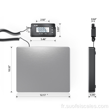 SF-808 440lb Échelle de poids électronique électronique de l&#39;échelle électronique numérique 440 lb